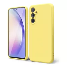 Funda Oakxco De Silicona Para Galaxy A54 Amarillo