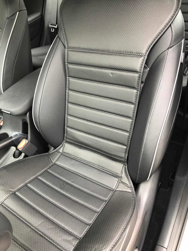 Fundas Cubre Asiento Y Respaldo Negro Piel Para Kia Forte Foto 3