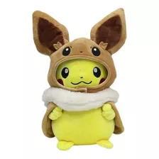 Pelúcia Pikachu Pokémon Vira Eevee Com Capuz Estilo Pokébola