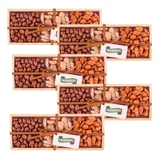 Canasta De Madera 3 Mix De Nueces Finas Y Chocolate (5 Pack)