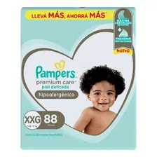Pañales Pampers Premium Hipoalergenico Xxg 88 u