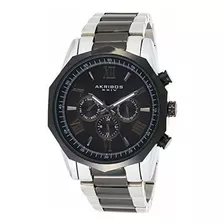 Akribos - Reloj De Pulsera Para Hombre De Piel Auténtica O A