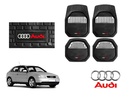 Tapetes 3d Logo Audi + Cubre Volante A3 1996 A 2002 2003 Foto 2