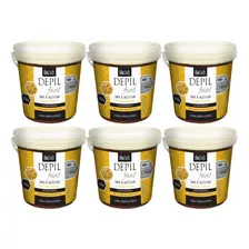 Kit 6 Cera Depilatória Depil Fácil Tradicional 550g Biosoft