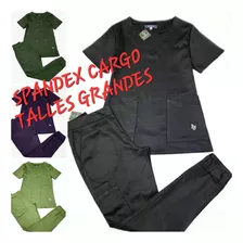 Ambo Cargo Dama Spandex Talle Grande L Y J Uniformes