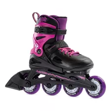 Fury Girl's Adjustable Fitness Inline Skate,black And Pink, 