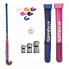 Combo Hockey Palo + Canilleras + Bucal + Funda Bocha Olivos