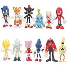 12 Figuras Sonic + Bolso De Regalo 