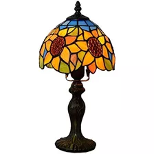 Gdlight Vintage Tiffany Style Girasol Lámpara De Mesa Pastor