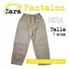 Pantalon Zara Cafe Miel Vinil Niña. La Segunda Bazar