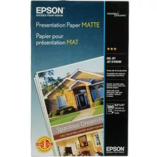 Epson Presentation Paper Matte 8,5 X 14 Pulgadas, 100 Hojas