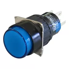 Botão Pulsador Alternado Iluminado Azul 220v - P16-ir2-bl2