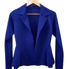 Blazer Feminino Casaco De Neoprene Manga Longa Acinturado