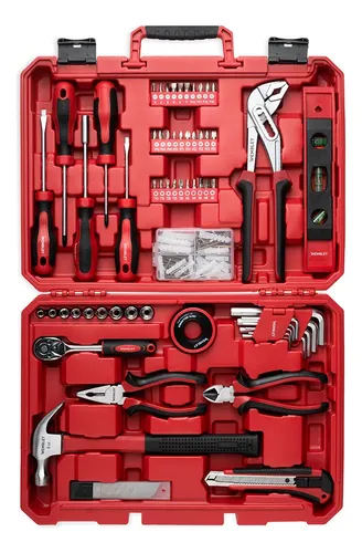Kit De Herramientas Combinadas Wembley 72 Piezas Hogar 8707 Rojo