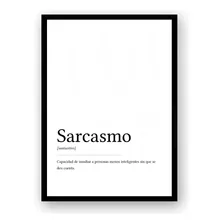 Poster Imprimible Sarcasmo Definicion Poster Decorativo