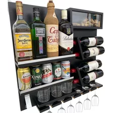 Bar Pub Bebidas Decoração Suporte Garrafas Oferta Porta Taça