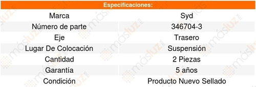 2 Amortiguadores Suspensin Syd Traseros Element 03-11 Foto 3