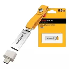 Pendrive Kodak Mini 128gb Metal Dual Con Adaptador Tipo C