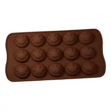 Forma Silicone Chocolate Bombom Sabonete Vela Biscoito Antia Cor Smile