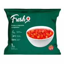 Morrón Rojo Cubeteado Congelado Fresh Bolsa X 1 Kilo