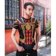 Polo Iron Spiderman Alto Relieve Importado Spandex