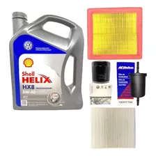 Kit 4 Filtros + Aceite Shell Hx8 Suran Saveiro Cross Msi 16v