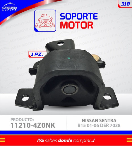 Soporte Motor Nissan Sentra B15 Modelo 01-06 Der 7038 Safety Foto 4