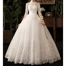 Vestido De Noiva Com Brilho Véu E Armação Casamento 'e150