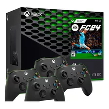 Combo Xbox Series X 1tb Ssd 4 Controles Inalámbricos + Fc24