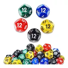 Kit 5 Dados D12 Marmorizados - Rpg