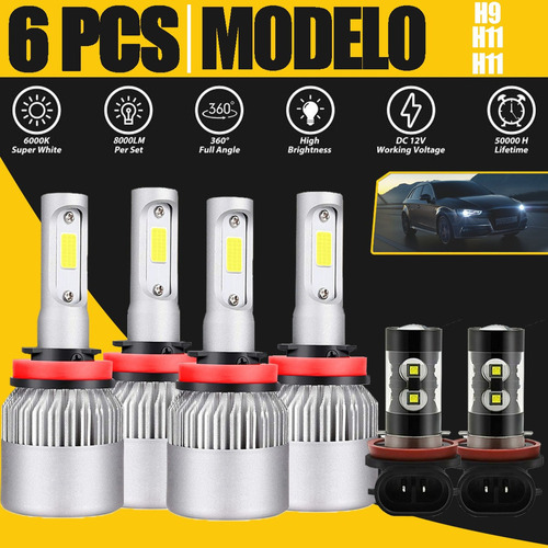 Para Nissan Kit Focos De Led H9 H11 Luz Alta/baja Canbus Nissan MURANO 4X4 S