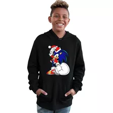 Sudadera De Niño O Niña Navidad Gamer Sonic Con Capucha