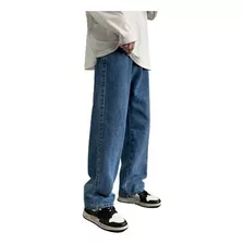 Moda Solta Calça Jeans De Perna Larga Streetwear Masculino 