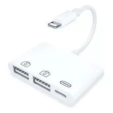 Splitter Otg 2 Usb Compatível Com iPhone E iPad Lightning