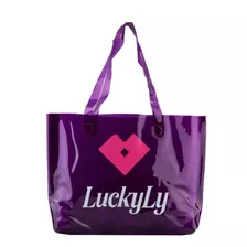 Luckyly Bolsas Mujer Elle Bag Tote Morada, Ligera Multi-usos