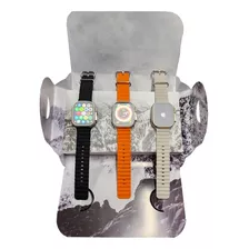 Appl Watch S8 Ultra, Smartwatch Reloj Inteligente, 49mm Logo Caja Blanco Correa Negro Bisel Plata Diseño De La Correa Deportiva