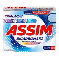 Sabão Assim Triplação Roupas Brancas Coloridas Antibac 800g