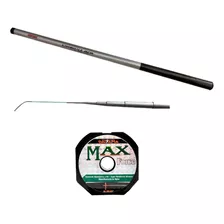 Kit Vara Carbonix 3,6m Tilápia/pacu + Linha Max 0,29mm 100m