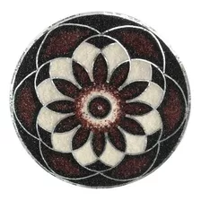 Painel Mandala Parede Flor De Lotus: 50 Cm Em Pedras.