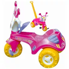 Triciclo Infantil Fofy Rosa Com Empurrador - Cotiplás