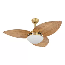 Ventilador De Teto Volare Dourado Dunamis 110v Freijó Rádica