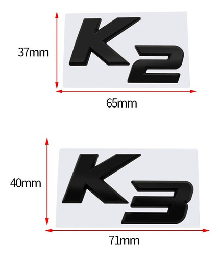 Para Kia K2 K3 K4 K5 Kx7 Metal Trunk Badge Sticker Foto 2