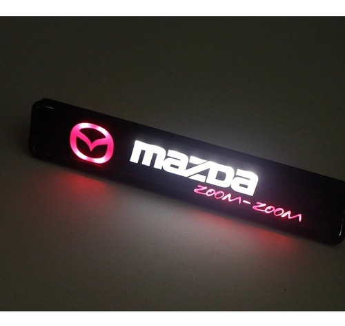 Emblema Decorativo Led, Con Logo Mazda Zoom Zoom Foto 2