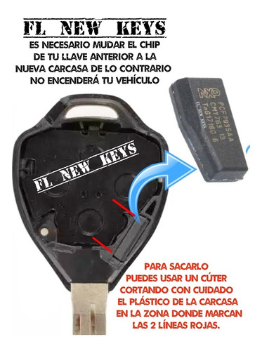 Carcasa Para Llave Control Toyota,yaris,camry,rav4,corolla Foto 7