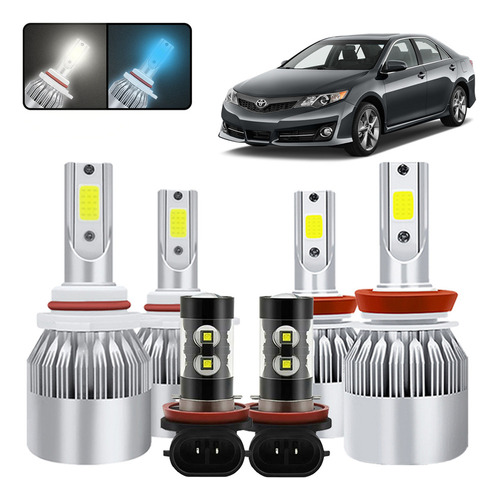 Para Compatible Con Toyota 9005 H11 6000k Led Faros Kit De Toyota Camry