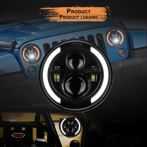 Lmpara Led Redonda 7  12v/24v Para Moto.coche, Jeep Wrang Foto 6