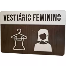 Placa De Sinalização - Vestiário Feminino