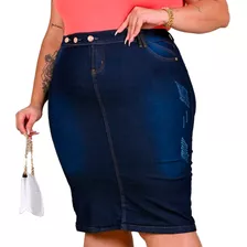 Saias Jeans Evangelicas Moda Femininas Plusaize Lycra