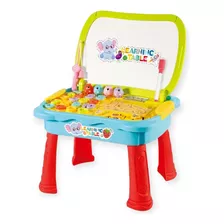 Mesa Didáctica De Juego Pizarra Y Juguete Para Niño 