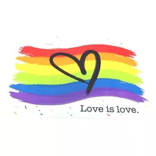 Individual Lona Love Is Love Diversidad Bandera Gay Color Blanco